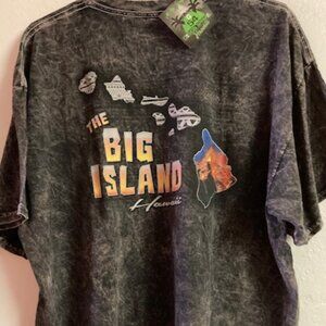 LAVA DYED HAWAIIAN ROCKS SHIRT BIG ISLAND HAWAII MADAM PELE ISLAND CHAIN XXL NEW
